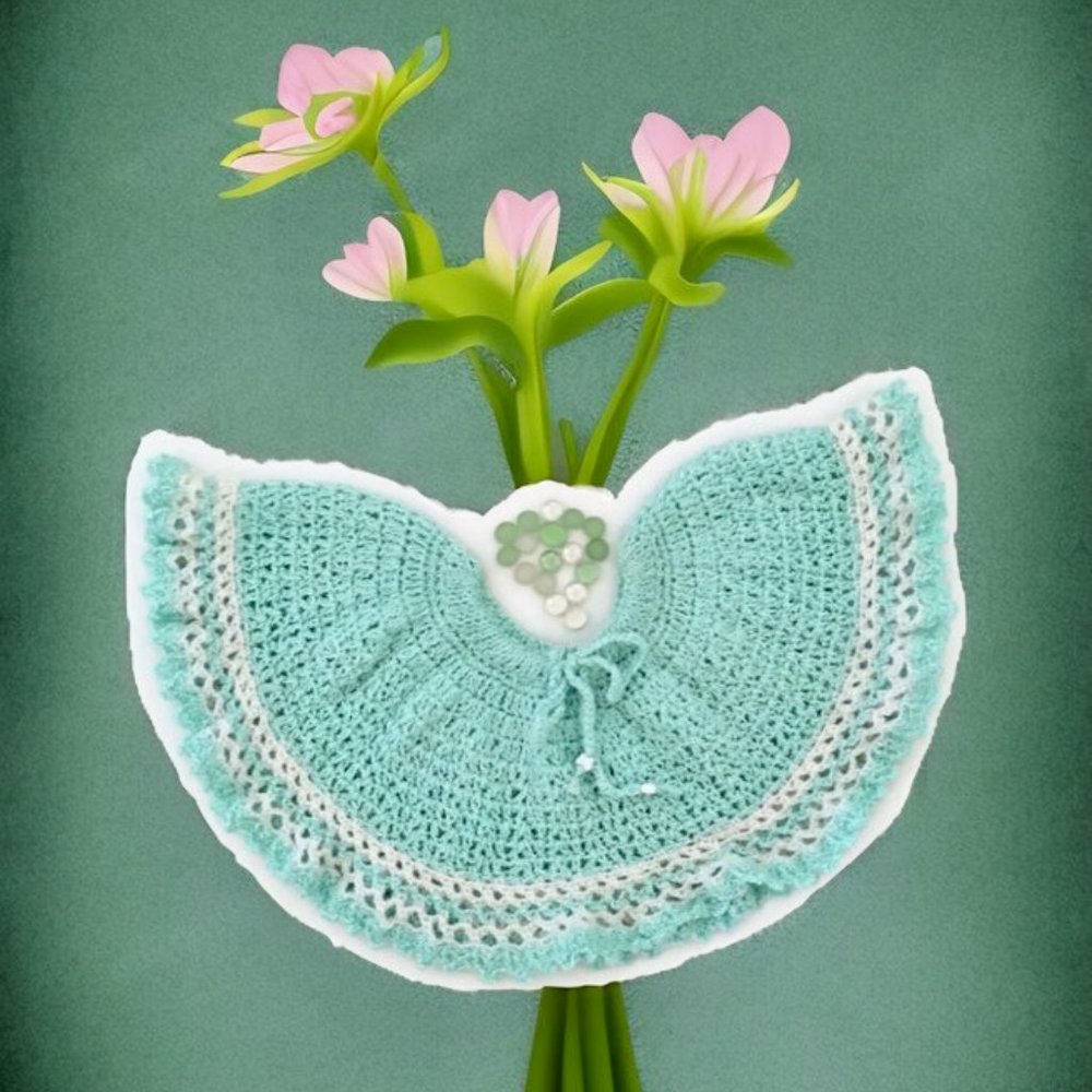 Lacy handmade crochet skirt, Toddler flare skirt